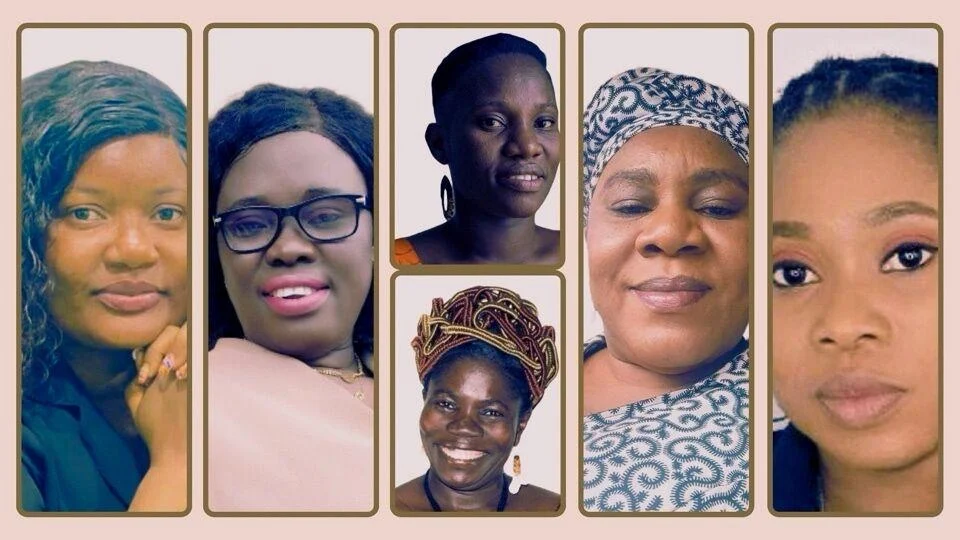 From left: Liberian women journalists, Lisa Diasay, Winnie S. Jimmy, Betty Mbayo, Mae Azango, Helen N. Sammie and Nelly Kalu of Nigeria